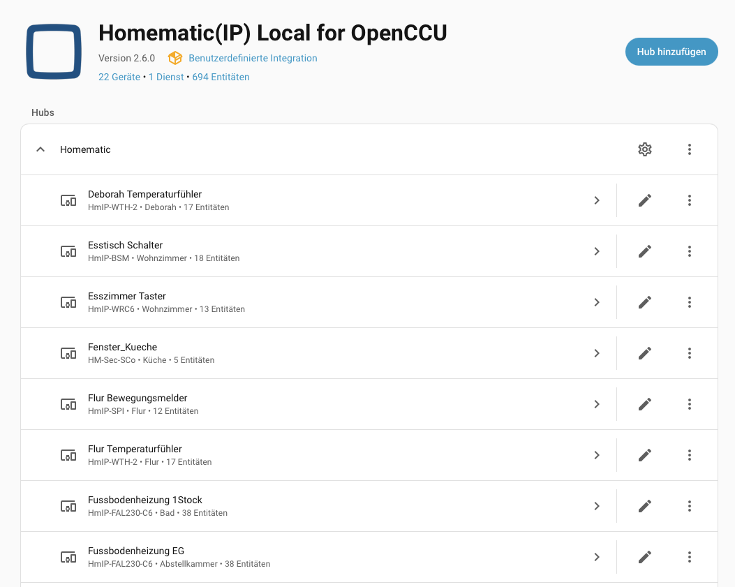 Homematic Integration